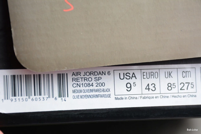 Rep BK air travis medium scott jack 6 jordan cn1084-200 olive cactus 1202